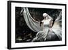 Shot Of A Twilight Girl In White Dress. Halloween, Horror-prometeus-Framed Art Print