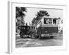 Shot of Bus and Automobile in Collision-null-Framed Photographic Print