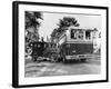 Shot of Bus and Automobile in Collision-null-Framed Photographic Print