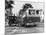 Shot of Bus and Automobile in Collision-null-Mounted Photographic Print