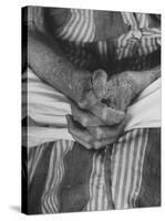 Shot of Hands Belonging to an Old Woman-Carl Mydans-Stretched Canvas