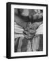 Shot of Hands Belonging to an Old Woman-Carl Mydans-Framed Photographic Print