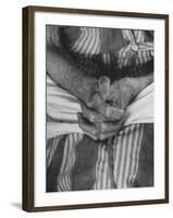 Shot of Hands Belonging to an Old Woman-Carl Mydans-Framed Photographic Print