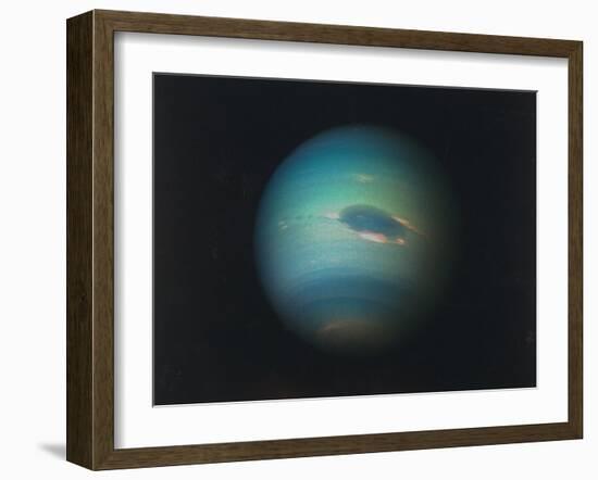 Shot of Planet Neptune Produced from Images Taken Through Spacecraft Voyager Ii's Wide-Angle Camera-null-Framed Photographic Print