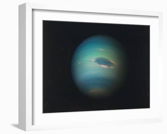 Shot of Planet Neptune Produced from Images Taken Through Spacecraft Voyager Ii's Wide-Angle Camera-null-Framed Photographic Print