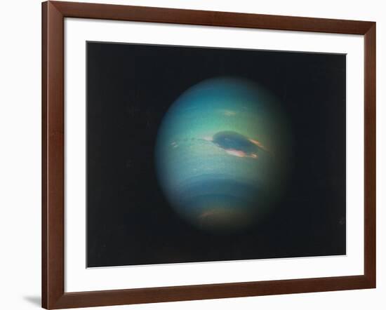 Shot of Planet Neptune Produced from Images Taken Through Spacecraft Voyager Ii's Wide-Angle Camera-null-Framed Photographic Print