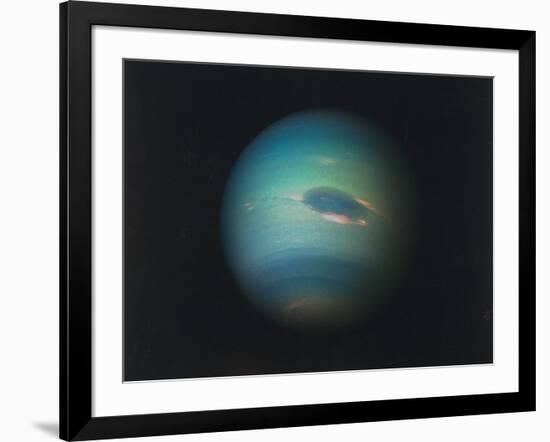 Shot of Planet Neptune Produced from Images Taken Through Spacecraft Voyager Ii's Wide-Angle Camera-null-Framed Photographic Print