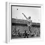 Shot Putter Francis Delaney in Mid-Throw in an Attempt to Qualify During the U.S. Olympic Tryouts-Ed Clark-Framed Premium Photographic Print