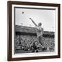 Shot Putter Francis Delaney in Mid-Throw in an Attempt to Qualify During the U.S. Olympic Tryouts-Ed Clark-Framed Premium Photographic Print