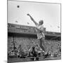 Shot Putter Francis Delaney in Mid-Throw in an Attempt to Qualify During the U.S. Olympic Tryouts-Ed Clark-Mounted Premium Photographic Print