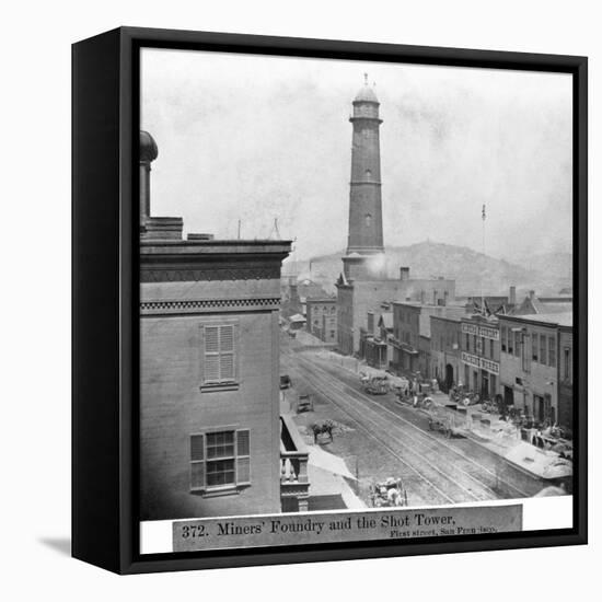 Shot Tower and the Miners Foundry in San Francisco-null-Framed Stretched Canvas