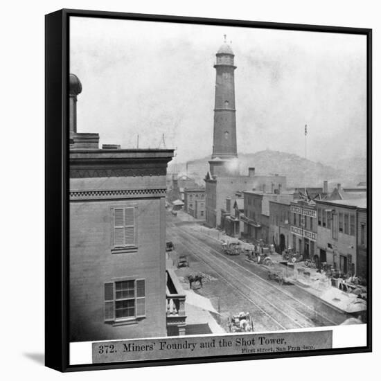 Shot Tower and the Miners Foundry in San Francisco-null-Framed Stretched Canvas