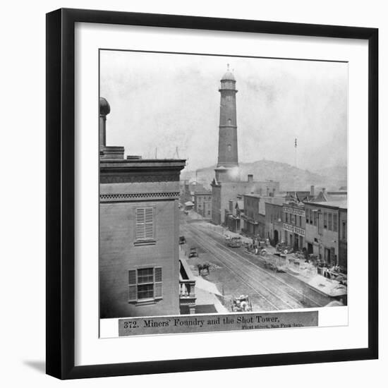 Shot Tower and the Miners Foundry in San Francisco-null-Framed Premium Photographic Print