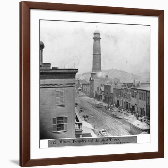 Shot Tower and the Miners Foundry in San Francisco-null-Framed Photographic Print