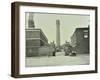 Shot Tower, Gates with Sphinxes, and Milk Cart, Belvedere Road, Lambeth, London, 1930-null-Framed Premium Photographic Print