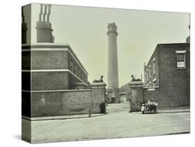 Shot Tower, Gates with Sphinxes, and Milk Cart, Belvedere Road, Lambeth, London, 1930-null-Stretched Canvas