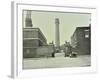 Shot Tower, Gates with Sphinxes, and Milk Cart, Belvedere Road, Lambeth, London, 1930-null-Framed Photographic Print