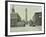 Shot Tower, Gates with Sphinxes, and Milk Cart, Belvedere Road, Lambeth, London, 1930-null-Framed Photographic Print