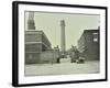 Shot Tower, Gates with Sphinxes, and Milk Cart, Belvedere Road, Lambeth, London, 1930-null-Framed Photographic Print