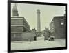 Shot Tower, Gates with Sphinxes, and Milk Cart, Belvedere Road, Lambeth, London, 1930-null-Framed Photographic Print