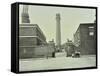 Shot Tower, Gates with Sphinxes, and Milk Cart, Belvedere Road, Lambeth, London, 1930-null-Framed Stretched Canvas