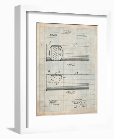 Shotgun Shell Patent Print-Cole Borders-Framed Art Print