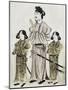 Shotoku Taishi and His Daughters-null-Mounted Art Print