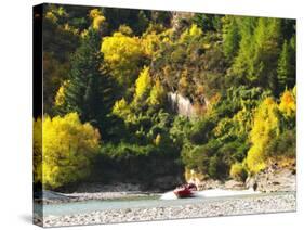 Shotover Jet, Shotover River, Queenstown, New Zealand-David Wall-Stretched Canvas