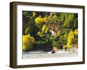 Shotover Jet, Shotover River, Queenstown, New Zealand-David Wall-Framed Photographic Print