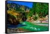 Shotover River, Queenstown, South Island, New Zealand, Pacific-Laura Grier-Framed Stretched Canvas
