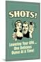 Shots Lowering GPA One Ounce At A Time Funny Retro Poster-Retrospoofs-Mounted Poster