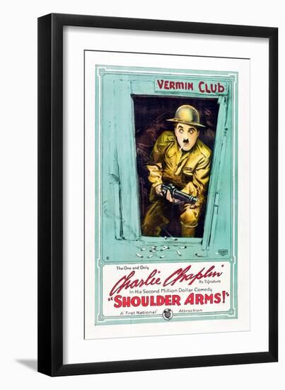 Shoulder Arms, 1918-null-Framed Giclee Print