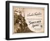 SHOULDER ARMS, on left: Charles Chaplin (aka 'Charlie Chaplin') on Title Card, 1918.-null-Framed Art Print