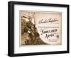 SHOULDER ARMS, on left: Charles Chaplin (aka 'Charlie Chaplin') on Title Card, 1918.-null-Framed Art Print