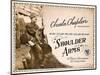 SHOULDER ARMS, on left: Charles Chaplin (aka 'Charlie Chaplin') on Title Card, 1918.-null-Mounted Art Print