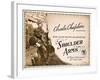 SHOULDER ARMS, on left: Charles Chaplin (aka 'Charlie Chaplin') on Title Card, 1918.-null-Framed Art Print