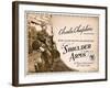 SHOULDER ARMS, on left: Charles Chaplin (aka 'Charlie Chaplin') on Title Card, 1918.-null-Framed Art Print