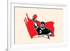 Shout the Words of Mao-Chinese Government-Framed Premium Giclee Print