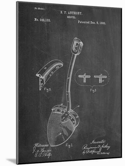 Shovel Patent-null-Mounted Art Print