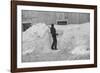 Shoveling snow, Clinton Gilbert farm, Vermont, 1940-Marion Post Wolcott-Framed Photographic Print