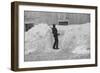 Shoveling snow, Clinton Gilbert farm, Vermont, 1940-Marion Post Wolcott-Framed Photographic Print