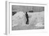 Shoveling snow, Clinton Gilbert farm, Vermont, 1940-Marion Post Wolcott-Framed Photographic Print