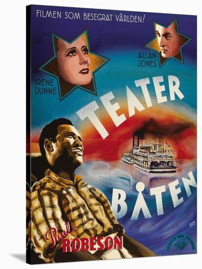 Show Boat, Swedish Movie Poster, 1936-null-Stretched Canvas