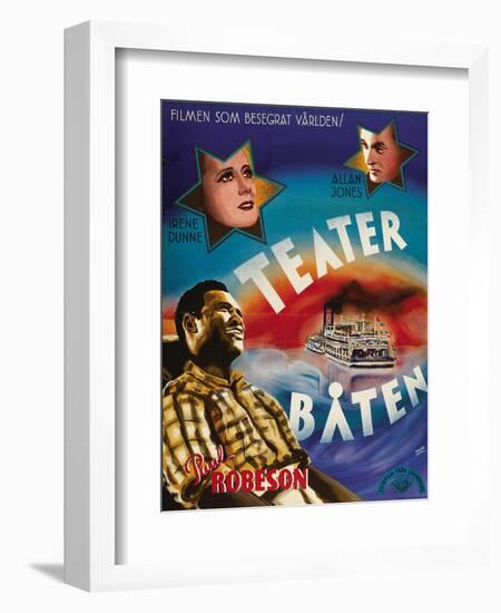 Show Boat, Swedish Movie Poster, 1936-null-Framed Art Print