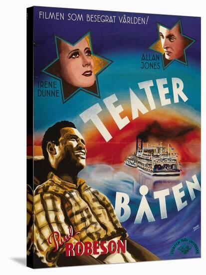 Show Boat, Swedish Movie Poster, 1936-null-Stretched Canvas