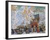 Show-Booths, 1917-Boris Michaylovich Kustodiev-Framed Giclee Print