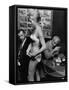 Show Girl Modeling Bikini For Customers at Lunch-Bill Ray-Framed Stretched Canvas