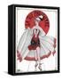 Show Girl with Revealing Dress-Georges Leonnec-Framed Stretched Canvas