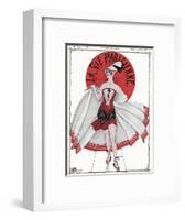 Show Girl with Revealing Dress-Georges Leonnec-Framed Art Print