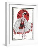 Show Girl with Revealing Dress-Georges Leonnec-Framed Art Print